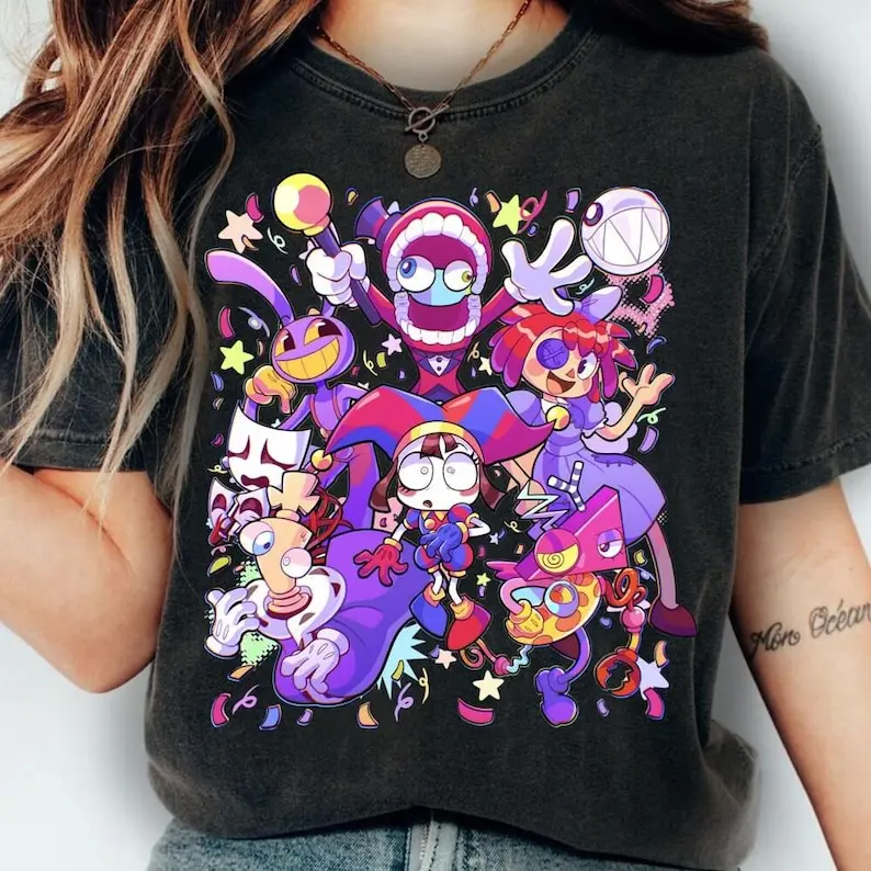 The Amazing Digital Circus Tshirt, TADC Fan Gift, Circus Characters Shirts, Circus Theme Sweatshirt Hoodie, Anime Gift Birthday for Boy Girl