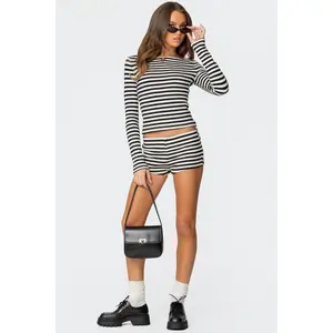 Hali Striped Knit Shorts