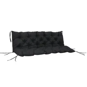 Outdoor Bench Chair Pad Replacement Cushion 59 Inch Long With Backrest For 3 Seat Bench Or Sofa Fits Porch Or Poolside No Slip Ties For Patio Deck Or Garden