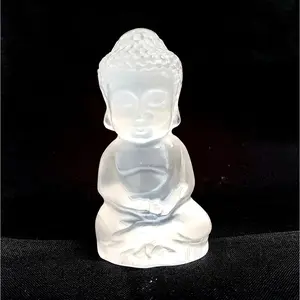 Selenite Buddha 3"