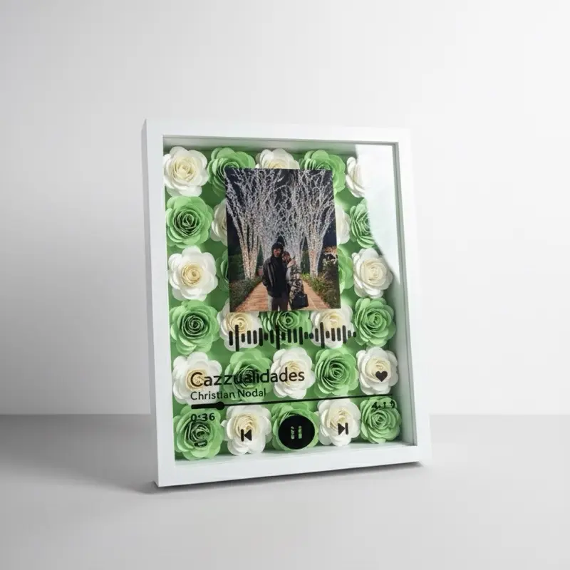 Music Cover Rose shadow box