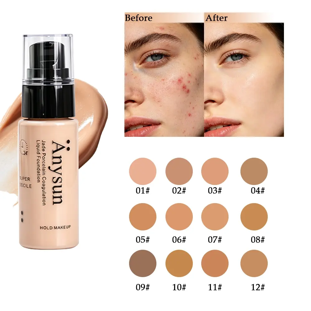 Light Fit Liquid Foundation, Natural Nude Finish, Hydrating & Long-Lasting Formula, No Mask Effect, Soft Focus Blur for Sheer, Skin-Adhesive Makeup, Flawless Coverage for All Skin Types, Balm Foundation