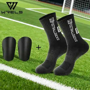 Durable Safe Comfortable Mini Football Shin Guards Set, Soft Breathable Socks, Anti-Slip Sweat-Absorbing Shock Absorption Soccer Socks, Football Accessories