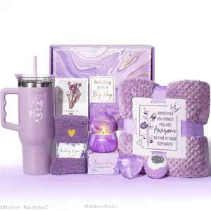 Mothers Day Gifts ideas Basket for Women with Flannel and Insulated tumbler Blanket, Unique Gifts for Mom, Friends, and Wife ABVelvet Wardrobe7DD16MunchMingle