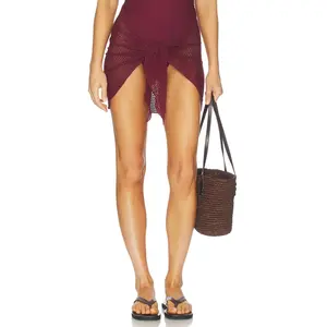 Montce Sarong in Maroon Crochet