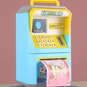 Piggy Bank for Kids ATM Machine Piggy Bank  - Cartoon Smart Sensor Electronic Money Bank with Password, Habit-Developing Savings Machine with Sound Decor Ornaments