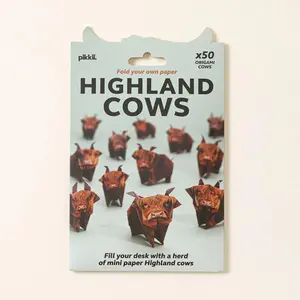 Mini Highland Cows Paper Desk Herd