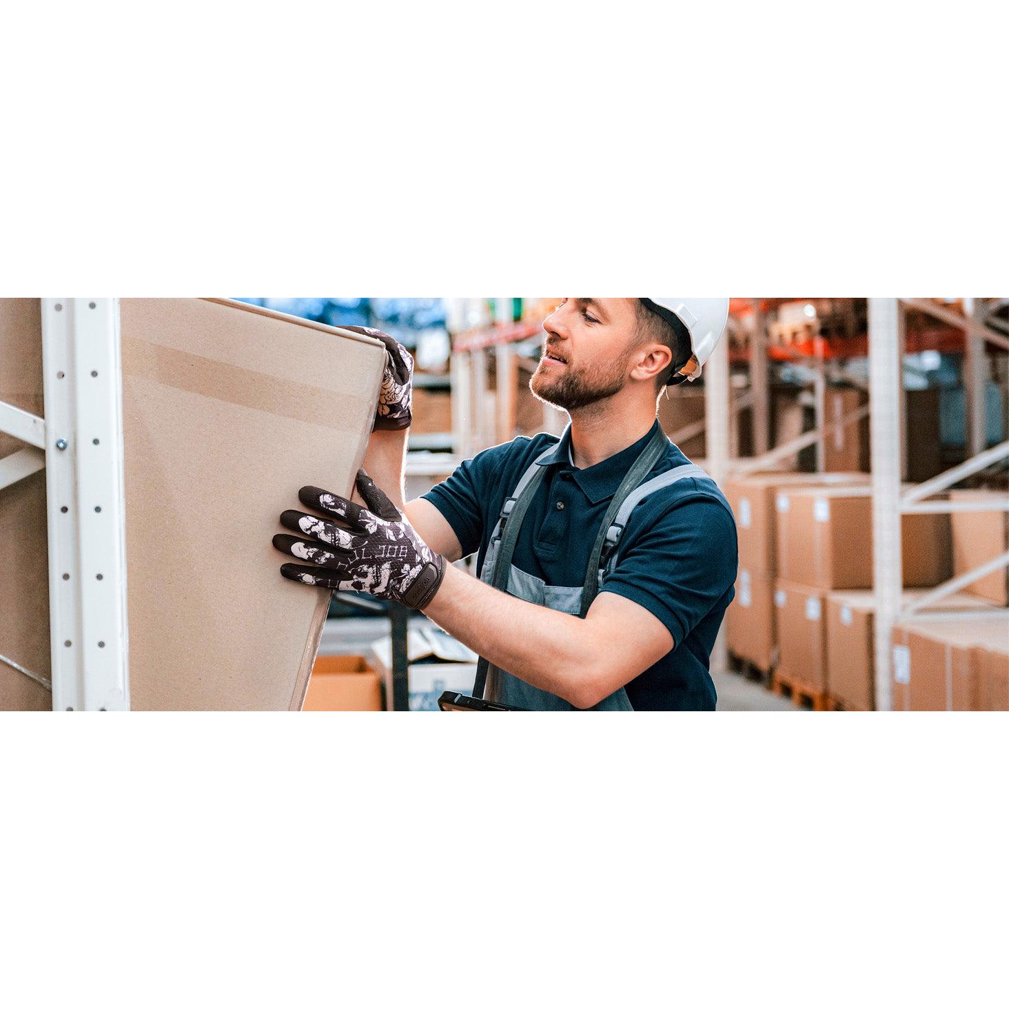 COOLJOB Mechanic Safety Work Gloves, Enhanced Anti-Slip Grip Tactical Gloves, Touchscreen (Skull)