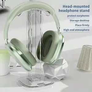 Transparent Acrylic Earphone Holder Stand, Anti-Slip Stable Design, Detachable, Game Accessories, Headset Storage Rack, Ps Gaming