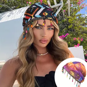 Ethnic Tie-Dye Bandana Hat: Breathable, Stretchy, and Lightweight - Perfect for Women Men