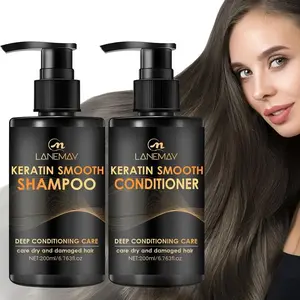 Keratin Smooth Shampoo & Conditioner Set, Hair Care & Styling Product for All Hair Types, Moisturizing Hair and Scalp, Hair Care Product, Cleanser, Care Shampoo Moisturizer