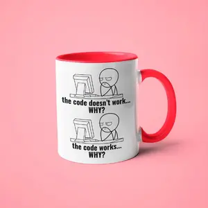The Code Doesn't Work WHY? Accent Mug, Funny Software Engineer Mug, Funny Gift For Software Engineer, Gift For Programmer, Coding Gift