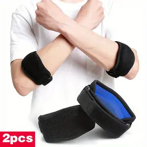 2 pieces of elbow and arm supports, tennis elbow and wrist guards, designed for forearm tension, adjustable with pressure bands, suitable for weightlifting, golf, and tennis
