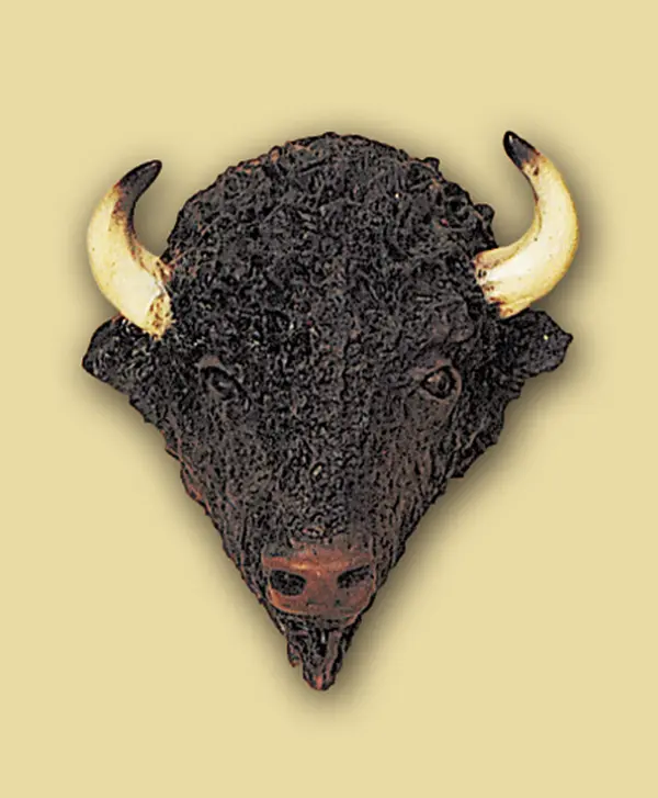 Realistic Brown Buffalo 3" Refrigerator Magnet