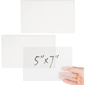 5x7 Inch Transparent Sticky Notes, 2 Pads Large Translucent Self-Adhesive Clear See Through  Supersize Sticky Notes for Office Woman School Classroom Teacher College Supplies White Color