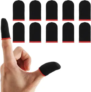 10Pcs Mobile Gaming Finger Sleeves – Anti-Sweat Superconducting Nanofibers Thumb Sleeves, Breathable Touchscreen Gaming Gloves for PUBG, COD, Free Fire #GamingFingerSleeves
