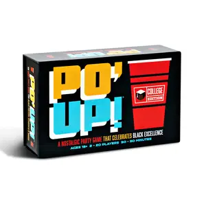 PO' UP! Card Game College Edition Celebrating Black College Students & Graduates 215 Cards for Nostalgic Gatherings Ages 18+ 2-20+ Players