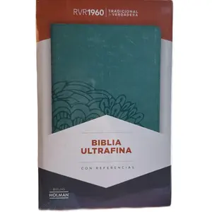 Bible Ultrafina Soft Cover Green Color RV60, Jesus Red Word Concordance Traditional and True Edition Ultra Slim Bible RV60 Soft Cover Green Cross Reference Edition floral design sale jesus bible