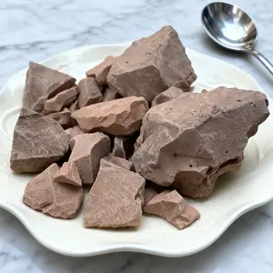 Natural Roasted Red Kaolin Clay Lump 8oz 200g Edible Grade Cosmetic Grade Purity Zero Additives 100 Unprocessed Roasted Clay Hard Crispy Non Sticky Texture Safe Edible Clay Bites