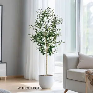 Artificial Olive Tree Branches 120-180cm, Modern Minimalist Fake Plant Decor, Lifelike Fake Plant, Home Garden Balcony Decoration, House Plants Decor, Perfect for Living Room Party Scene