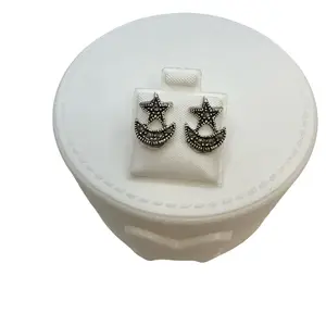 925 sterling silver earrings high quality vintage stile Mexican silver high quality (( aretes de plata Mexicana elegantes piedras finas de zirconia y Tanzanite