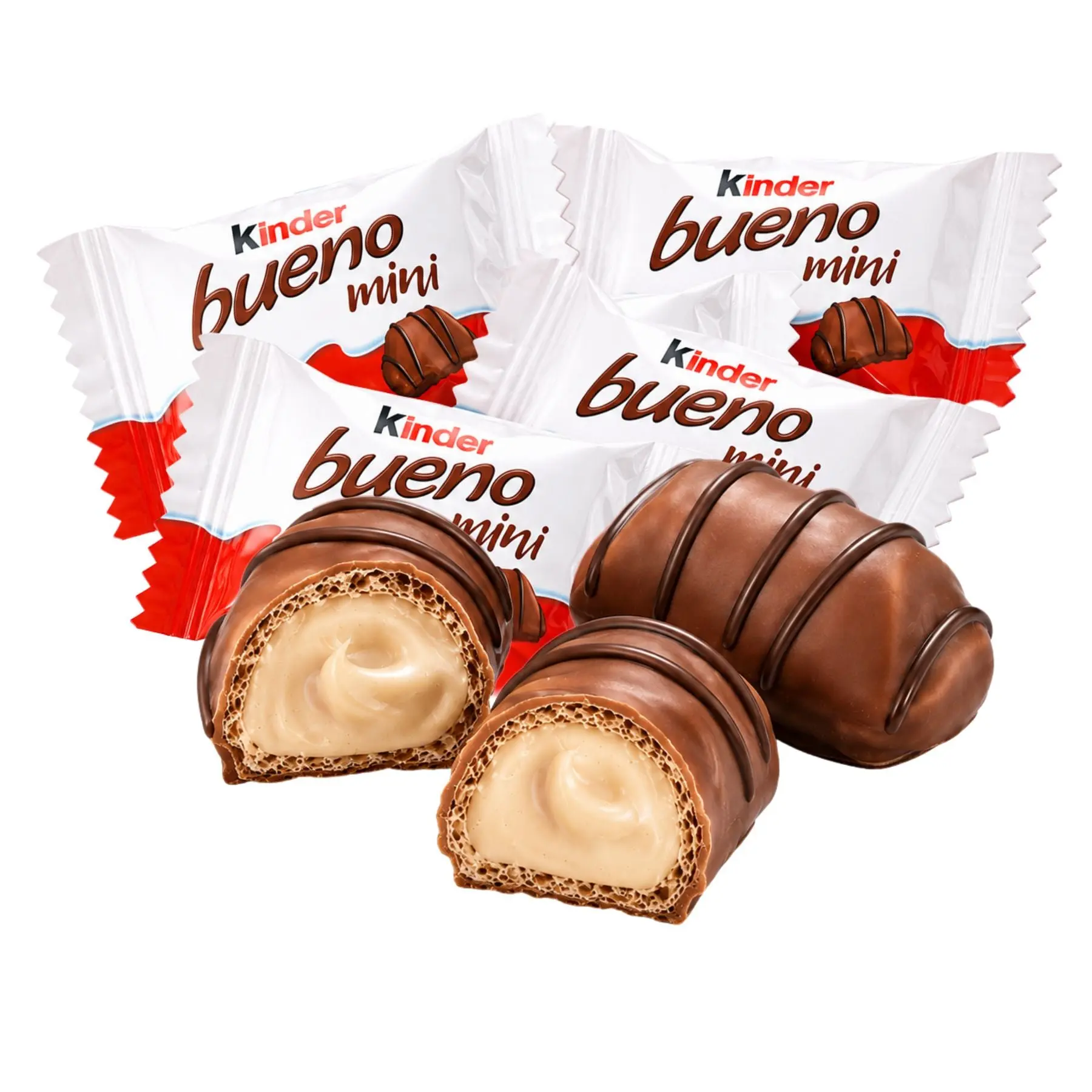 Kinder Bueno Minis – Crispy Milk Chocolate Wafer with Hazelnut Cream – Bulk Value Bag