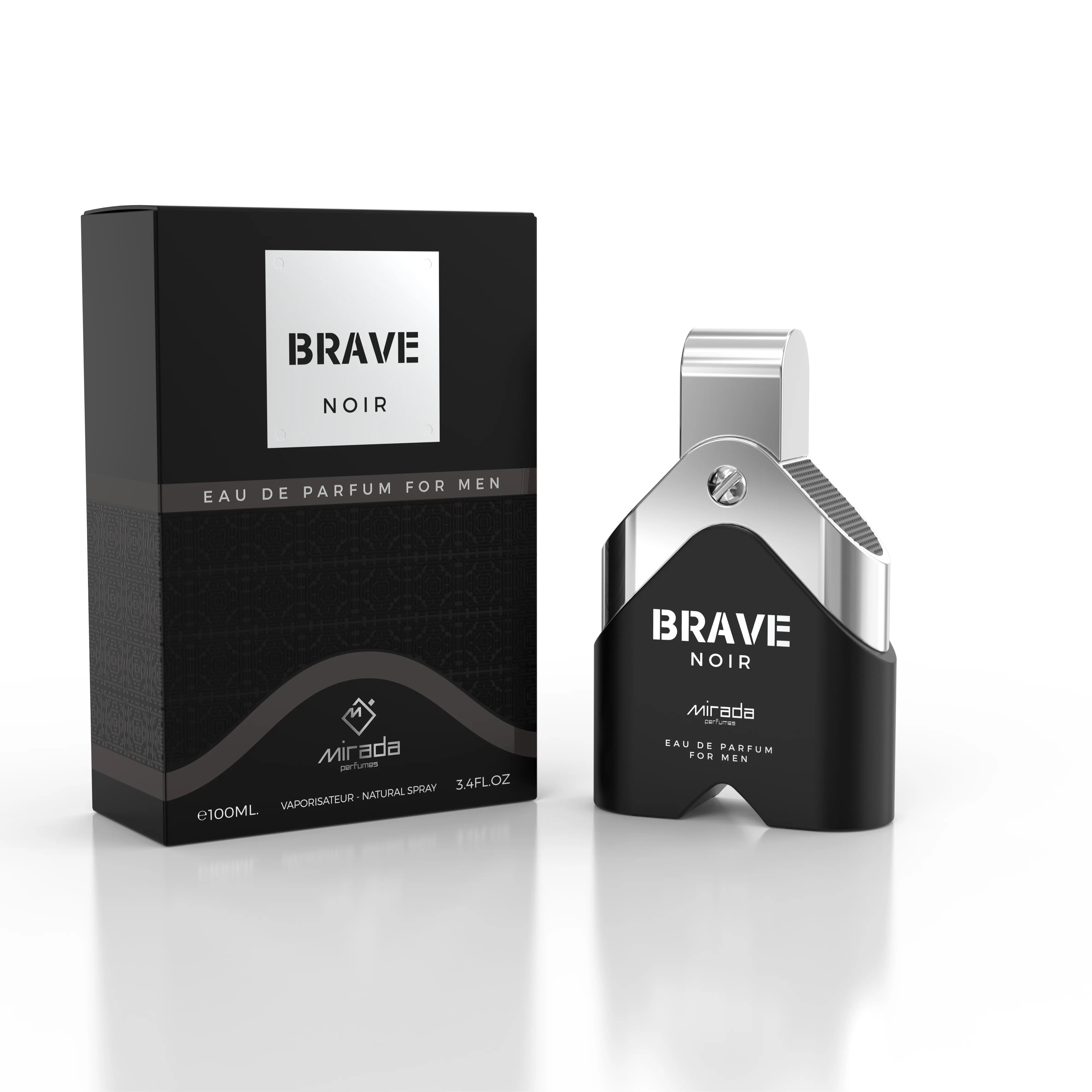 Mirada Brave Noir EDP Perfume Spray for Adult Men, 100ML - Charismatic Citrus Scent, Premium Men's Fragrance (Beauty & Personal Care), Adults, Courageous Man