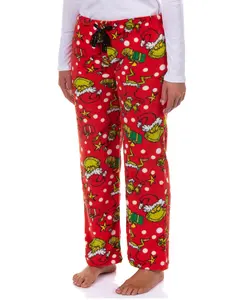 Dr. Seuss The Grinch Pajama Pants Women's Max and Presents Lounge Bottoms Sleepwear