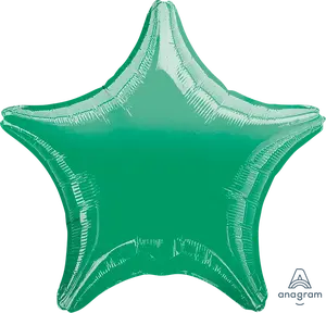 19-Inch Metallic Green Star Foil Balloon