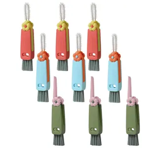 9 Pack 3 in 1 Cup Lid Gap Cleaning Brush Set, Multifunctional Bottle Cleaning Brush, Cup Cup Crevice Cleaning Tools, Water Bottle Cleaner Brush, Home Kitchen Cleaning Tools