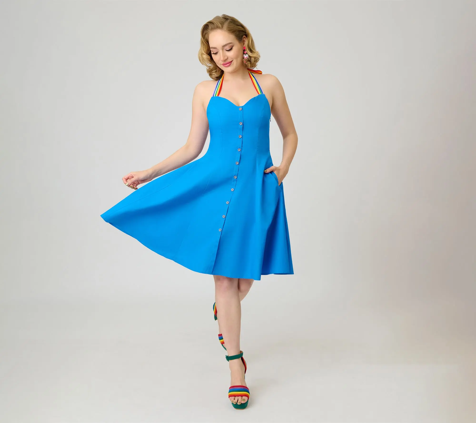Smak Parlour Sweetheart Halter Cotton Flare Dress Smak Parlour Sweetheart Halter Cotton Flare Dress
