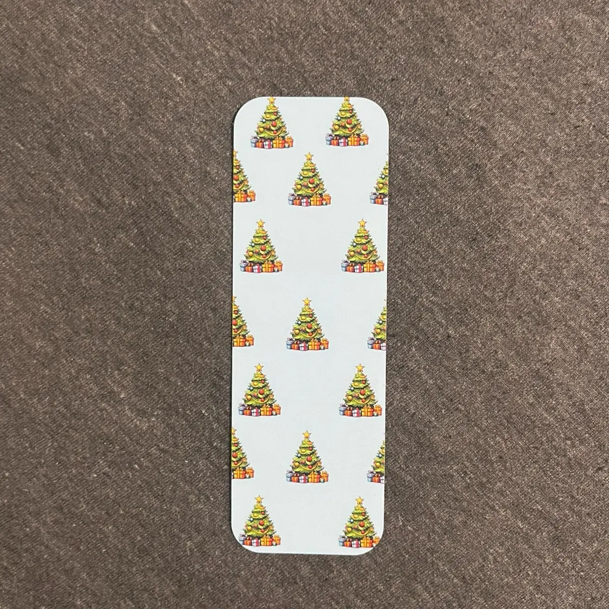 Christmas Tree Bookmark with Blue Background - Perfect for the Holidays