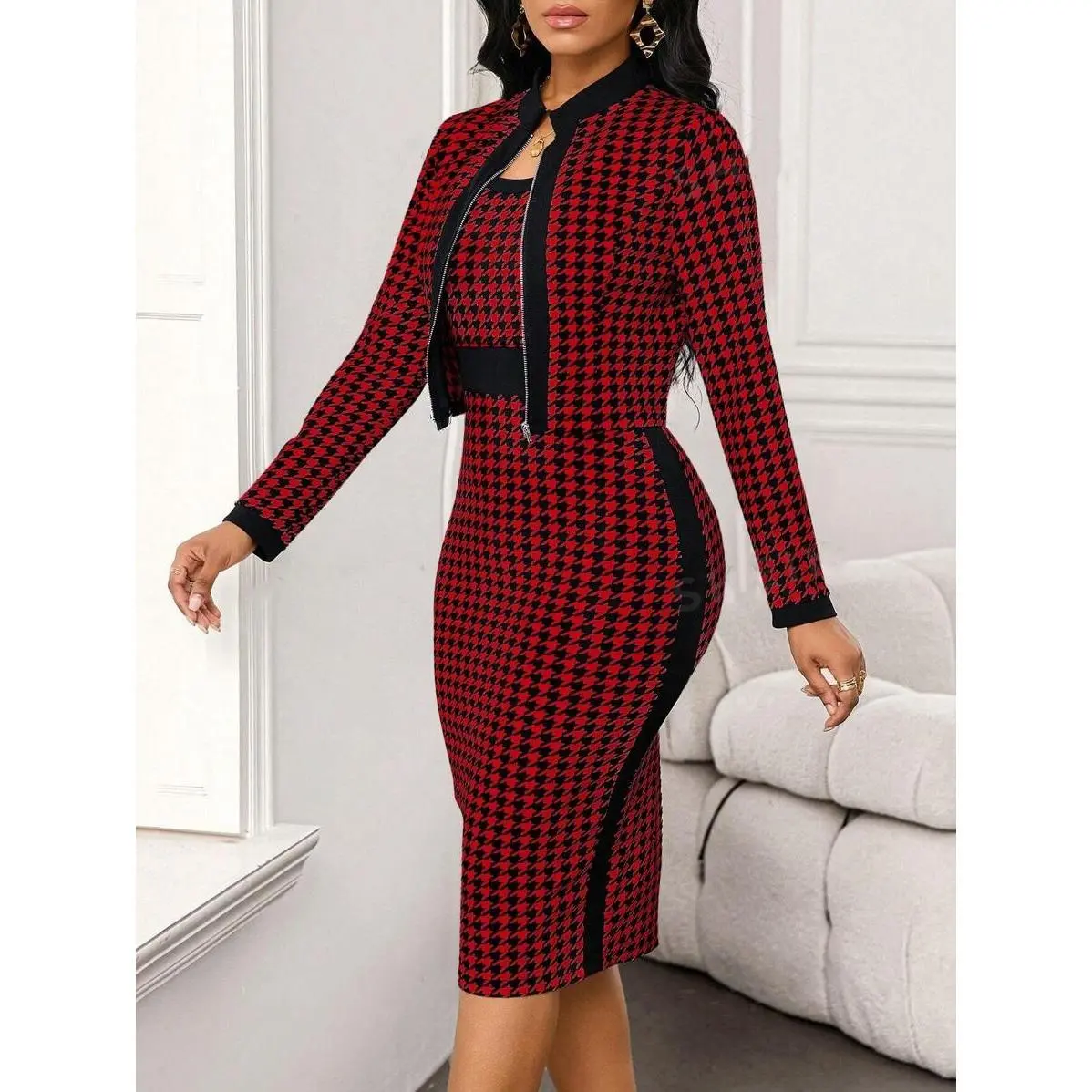 red checkered pattern