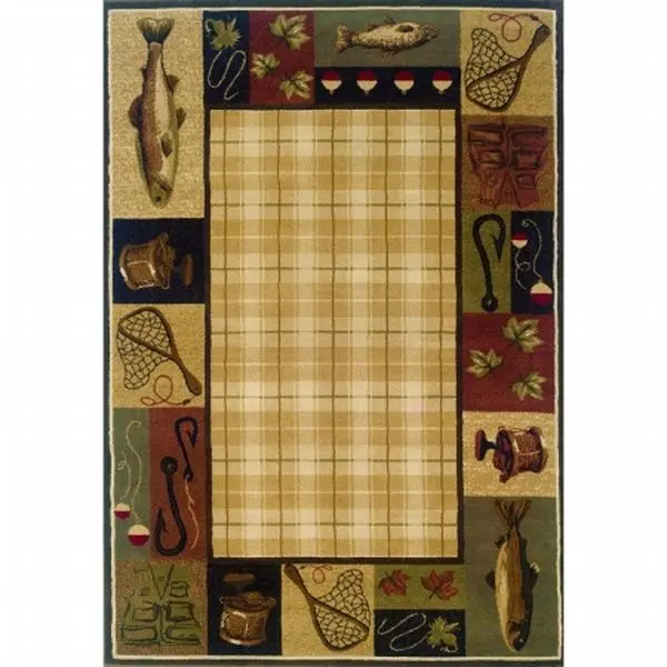 Oriental Weavers Hudson 1065B Machine-Woven Polypropylene Indoor Rectangle Rug - Beige/Black, 1ft10in x 7ft6in, Warm Inviting Feeling, Transitional Interior Design for Home Interiors