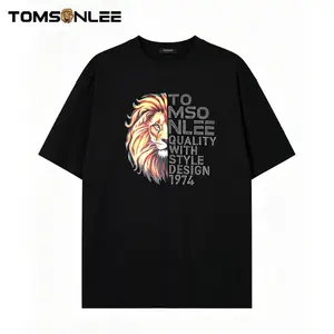TOMSONLEE Lion Graphic T-shirt 100% Premium Cotton Streetwear Unisex Tee Heavyweight Lion Graphic Tee 100% Cotton Vintage Streetwear Oversized T-shirt