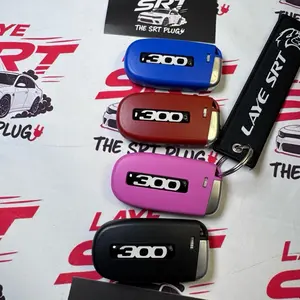 Red,Pink,Black, Blue 300 -Hellcat Key Fob Shell for Chrysler 300 Dodge Charger Challenger Durango Redeye Demon Trackhawk with 300 Logo