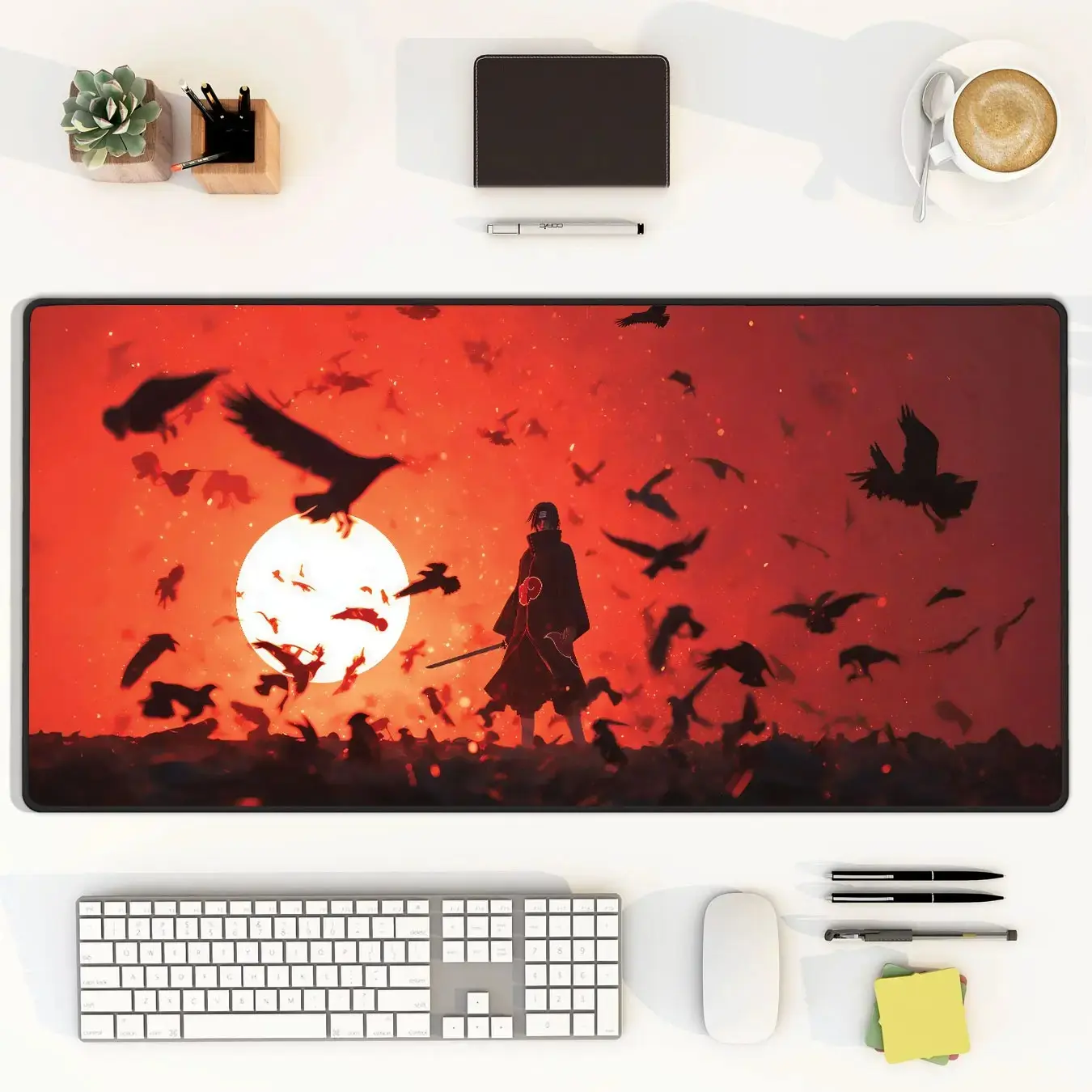 [Sale Up To 50%] Akatsuki Crow Moon Itachi Mouse Pad Desk Mat