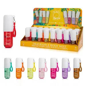 24 PCS Mini Fragrance Body Mist Keychain Perfume Spray Assorted Scents Travel Size Gift Set
