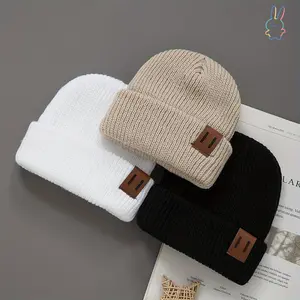 ERT-Knit Newborn Hats 1/2/3pcs Set - Lightweight Beanie Caps for Babies, Infants 0-3yrs, Hand-Washable, Elastic Fitted Knit Fabric - Suitable for Gender Reveal & Various Occasions