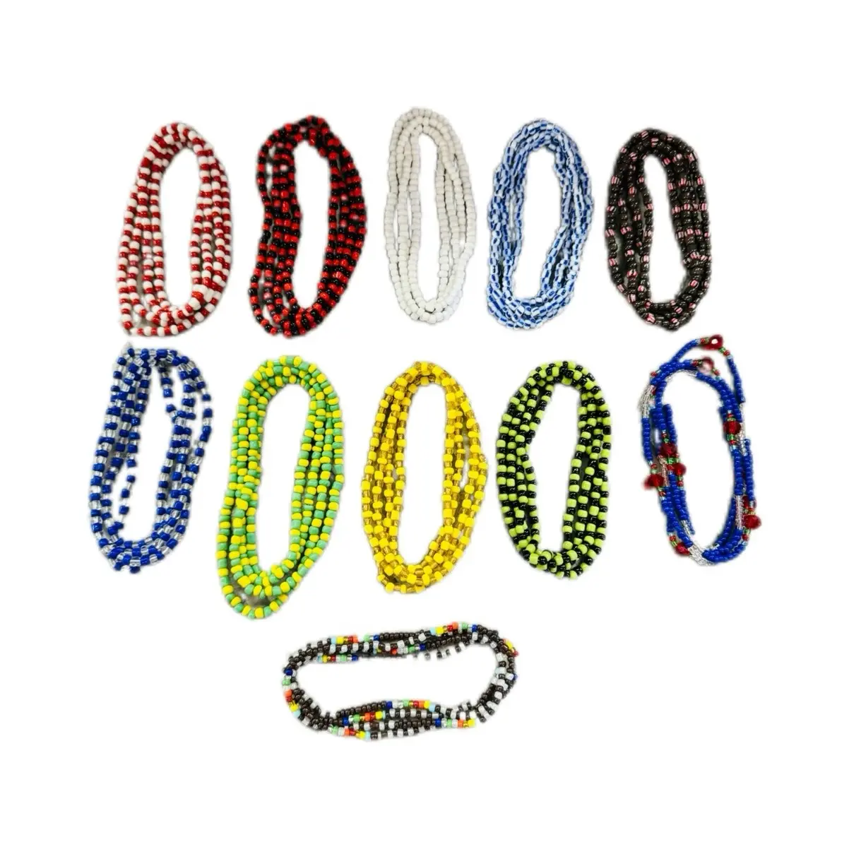 Beaded religious Necklaces Elekes| 11 Collares de Santeria Obatala, Shango, Oshun, Yemaya, Orula, Elegua y Oggun | Collares de Cuentas IFA, Religion Yoruba