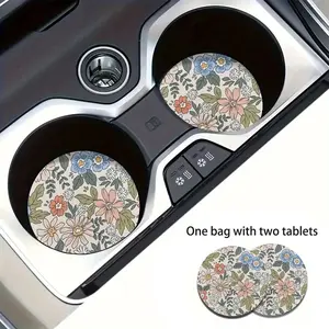 Car coasters are absorbent, anti slip, shockproof, scratch resistant, universal, detachable, washable, and customizable