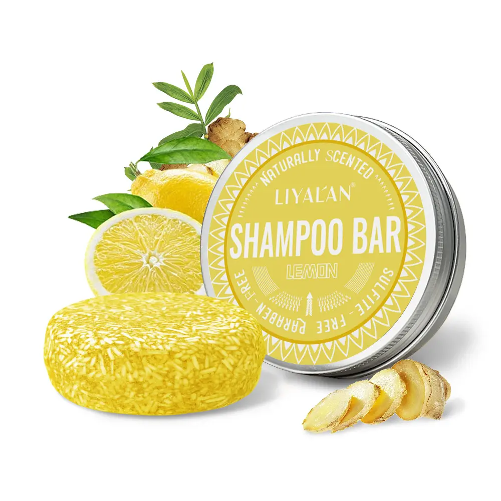 LIYALAN Lemon shampoo bar-Refreshing hair and long-lasting oil control