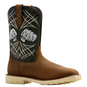 Ariat Men's Activator Live Free Distressed Brown Steel Toe Work Boot 10074288