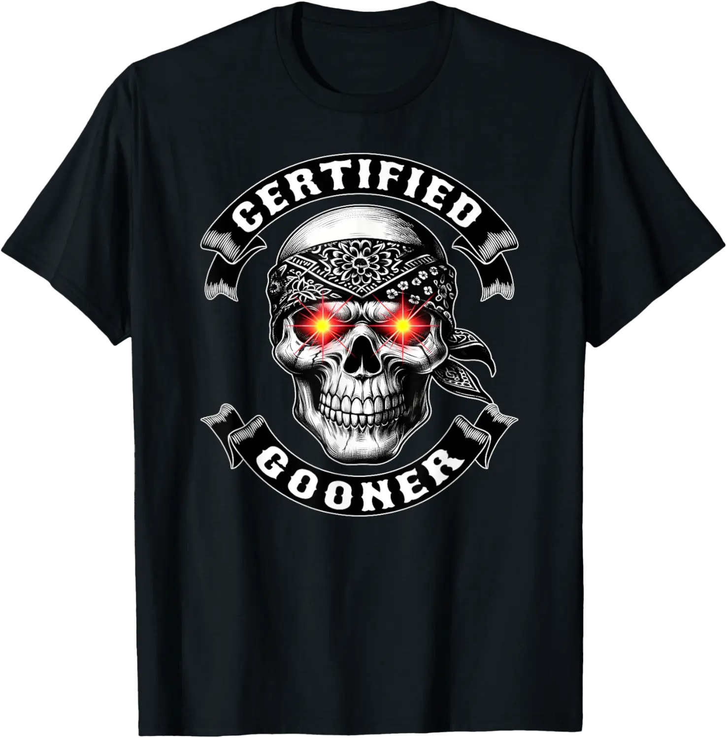 CERTIFIED GOONER Funny Dank Meme 2025 Brainrot Gooning Skull T-Shirt - Bernadetab Shop 35B0DXPBZG92