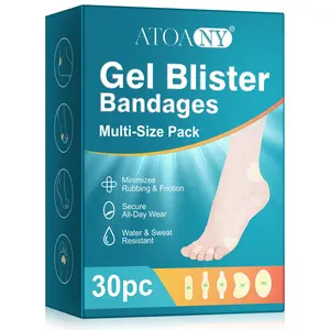 ATOANY Hydrogel Foot Blister Patches, 30-Pack (Assorted Styles): These patches blend seamlessly with the top of your foot, so you won’t feel any discomfort or foreign objects while walking. They’re waterproof, sweat-resistant, and highly adhesive—staying