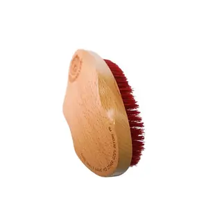 Natural Wood Brush, Medium Wave Drop Brush, Nylon Bristle Curved Brushes, Hair Brush For Men and Women