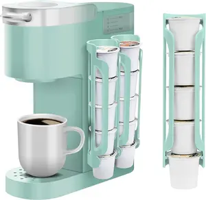 2 Cup Holder for Keurig: Coffee Pod Holder for Counter Small Space - Kcup holders for Wall Mount (Coffee machine not included)