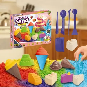 Ice Cream Shaped Sand Toy, 1 Box Colorful Sand Toy Play Sand with Random Color Accessories, Funny Sand Toy for Boys & Girls, Birthday Gift