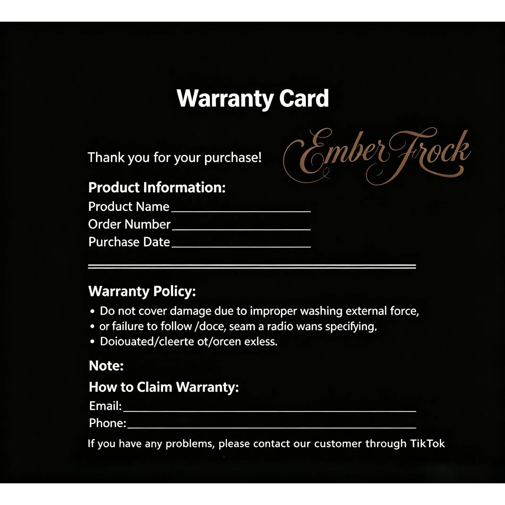 warranty certificate 