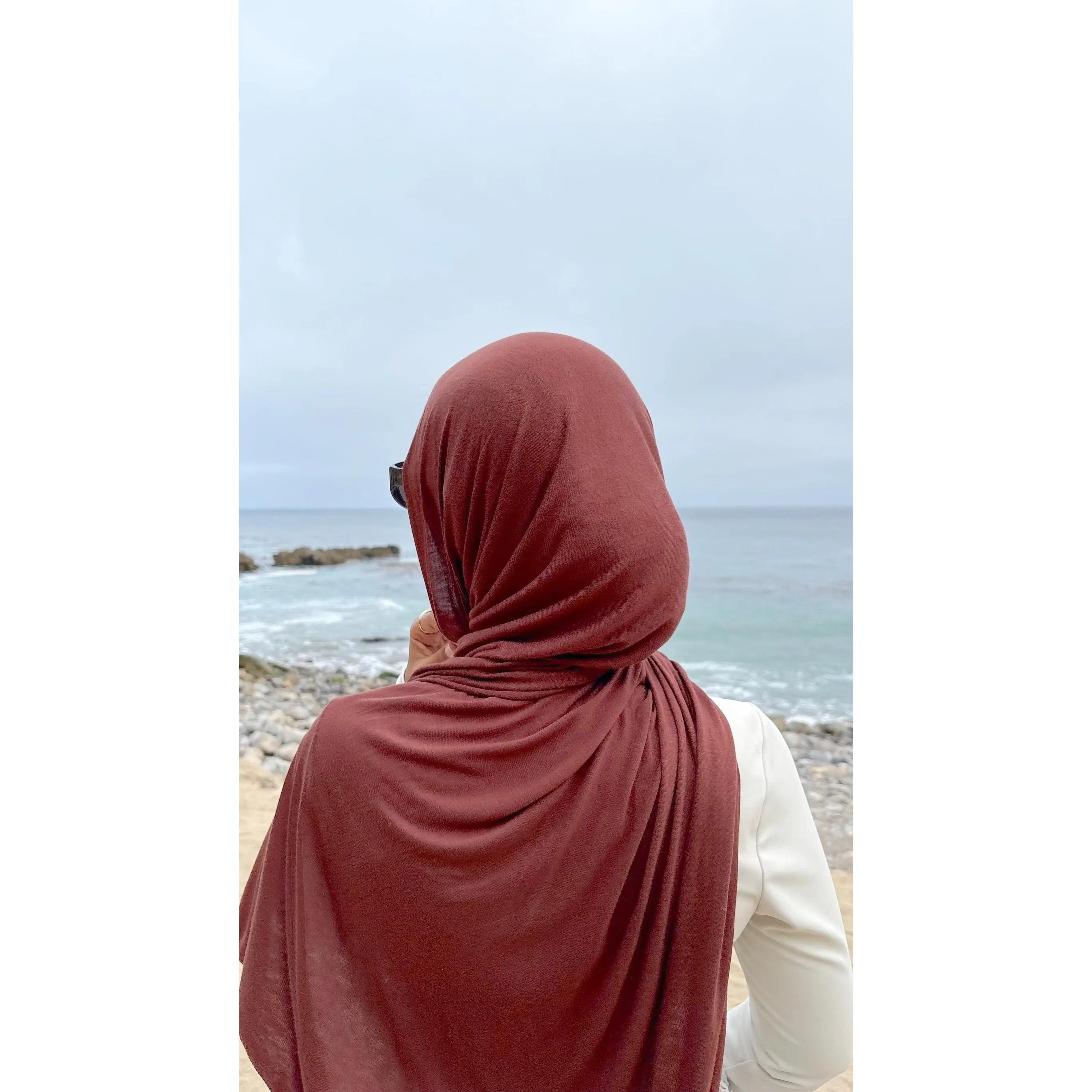 Luxury Jersey Hijab - Sandy Copper